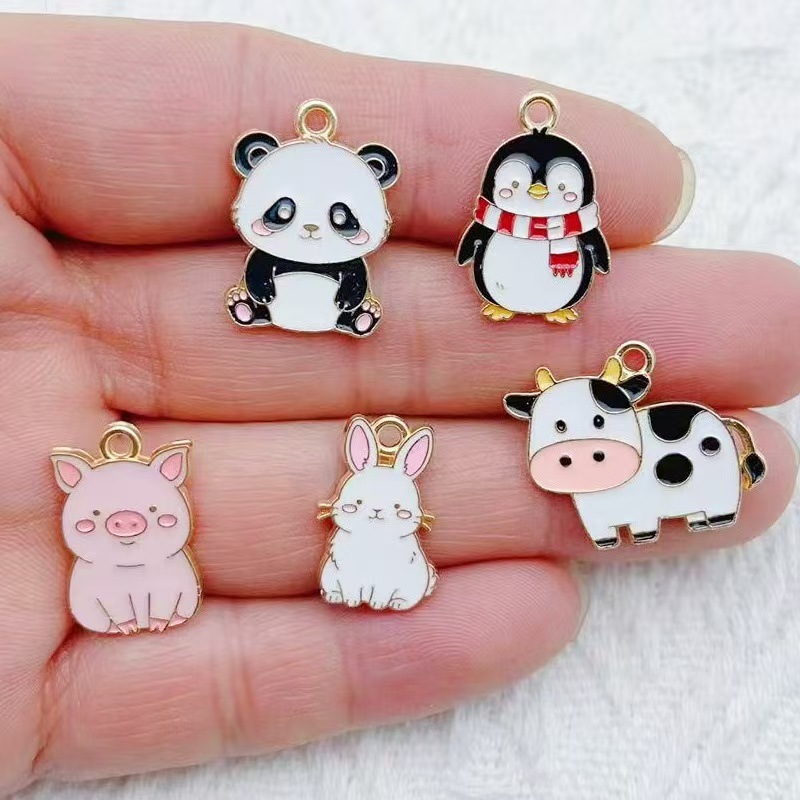 Jewelry Making Pendants - 10 adet Karikatür Penguen Panda DIY