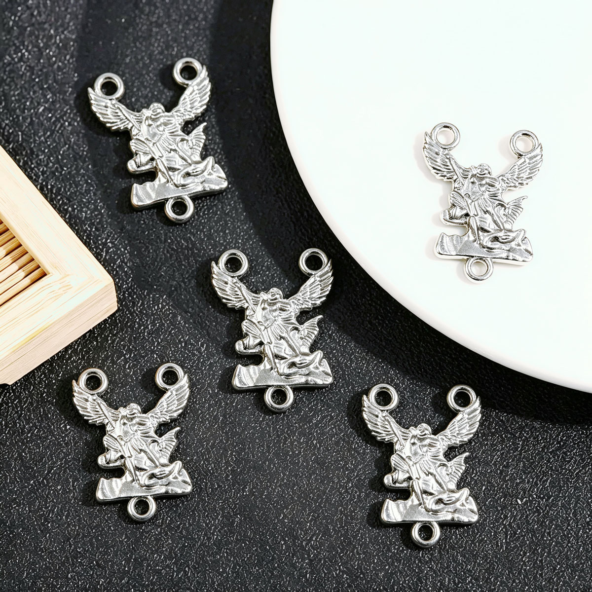 Jewelry Making Michaels - 20 Adet St Michael Charms, Gümüş