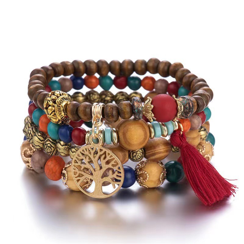 Jewelry Making Kits For Girls - 4'lü Boho Hayat Ağacı Bileklik Seti