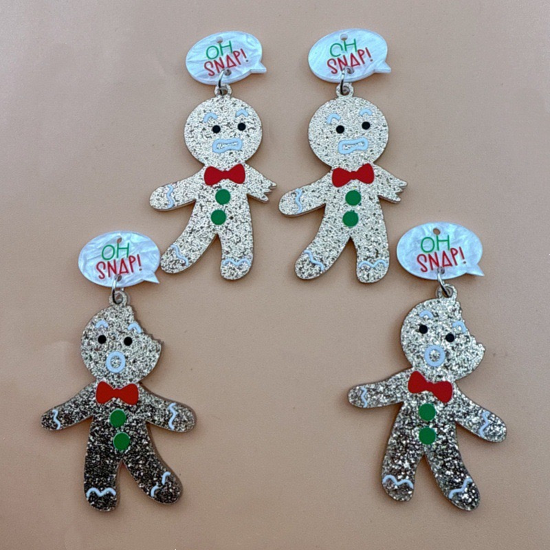 Jewelry Making Pendants - 10 adet Sevimli Noel Zencefilli Kurabiye