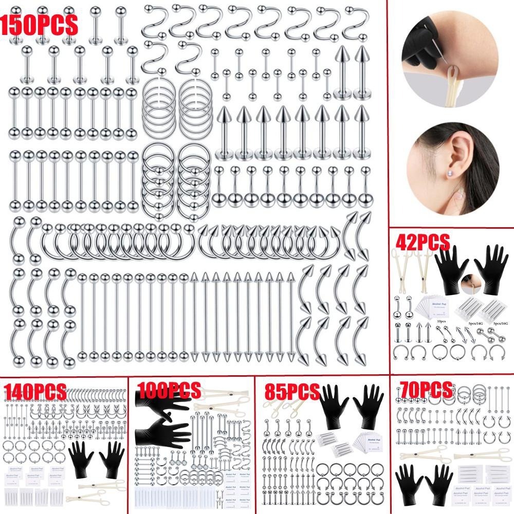 Jewelry Making Workshops - 150/140/85/70/42 Parça Vücut Piercing Seti Takı