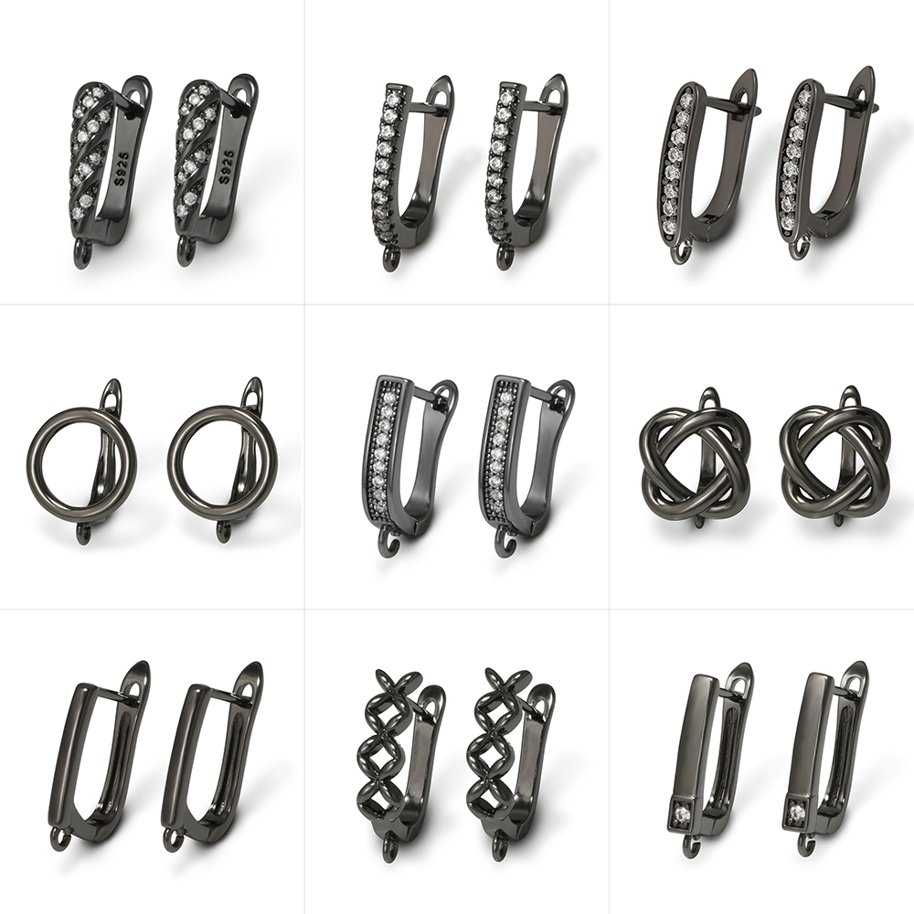 Jewelry Making Factory - YANASI 1 Çift Silah Siyah Pirinç