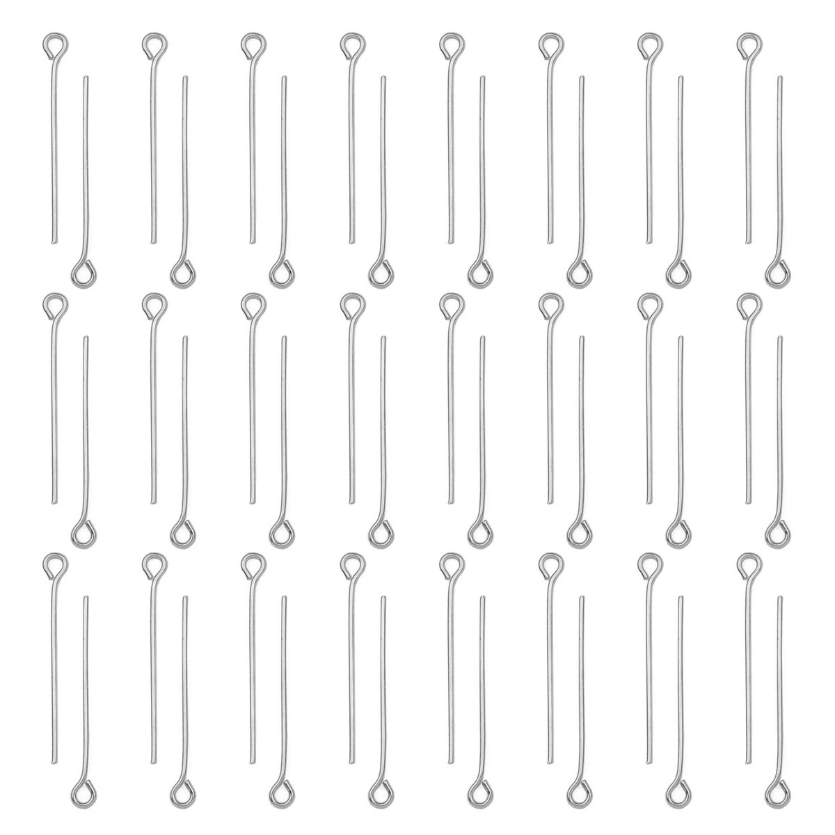 Jewelry Making Eye Pins - 100 adet/grup Paslanmaz Çelik Göz Pimleri