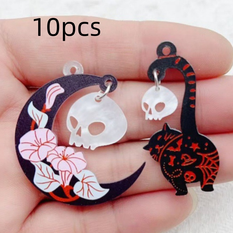 10 adet Cadılar Bayramı Akrili - Jewelry Making Factory incelemesi ve fiyatı