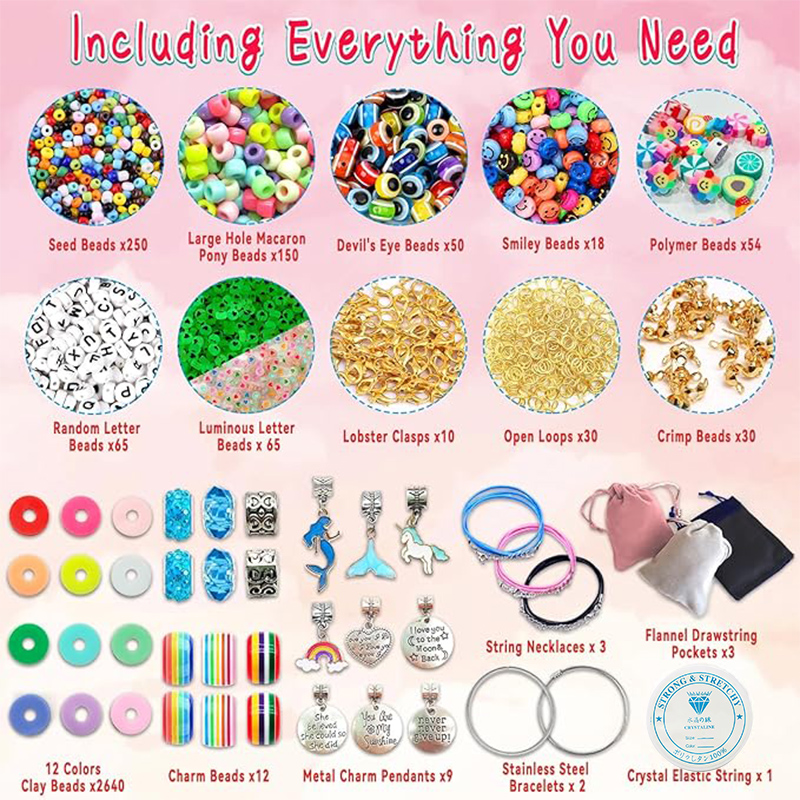 3400 adet Boncuk Charms Takı Y - Jewelry Making Kits For Girls incelemesi ve fiyatı