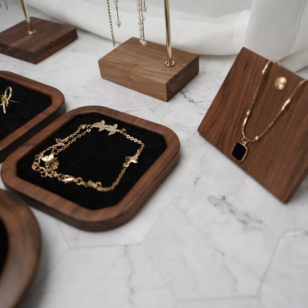 Basit Geometri Ahşap Yüzük Tep - Jewelry Making Organizer incelemesi ve fiyatı