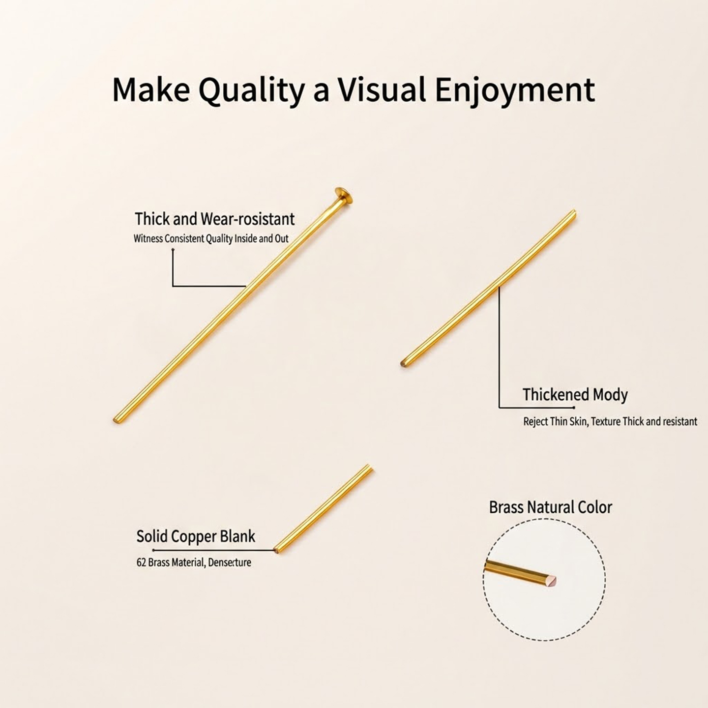 50 Adet 18 Ayar Altın Kaplama  - Jewelry Making Eye Pins incelemesi ve fiyatı
