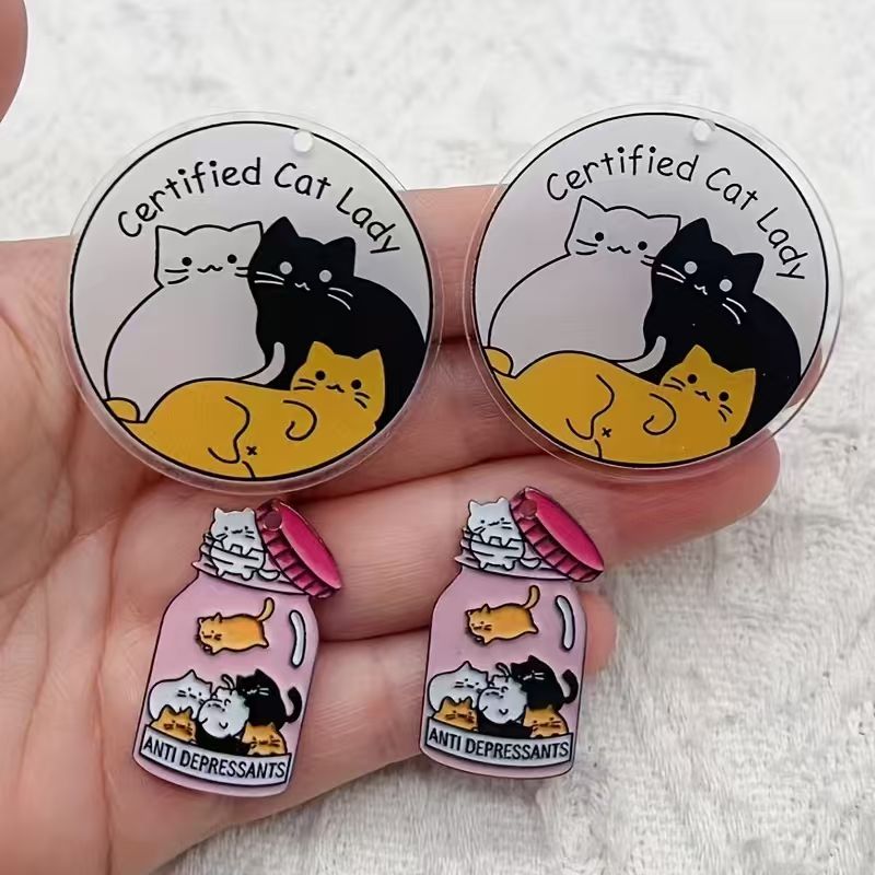 10 adet akrilik sevimli kedi k - Jewelry Making Pendants incelemesi ve fiyatı