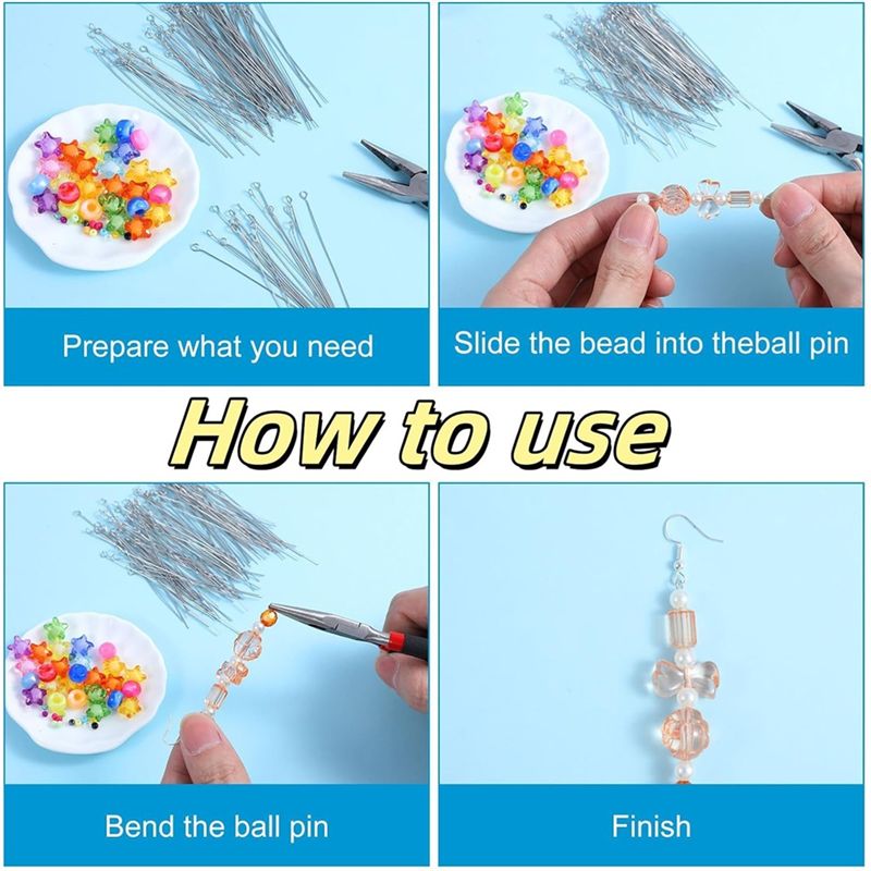 A01F-Hot 300 Adet 1.6 Inç 304  - Jewelry Making Eye Pins incelemesi ve fiyatı