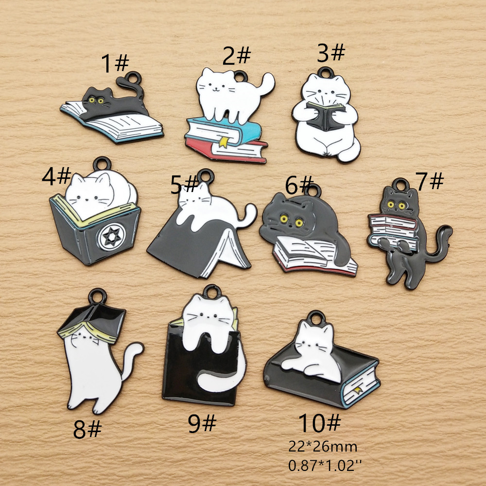 10 adet Kitap Kedi Charm Diy T - Jewelry Making Guide Book incelemesi ve fiyatı