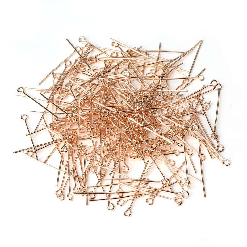200 adet/grup 50mm Gül Altın R - Jewelry Making Eye Pins incelemesi ve fiyatı