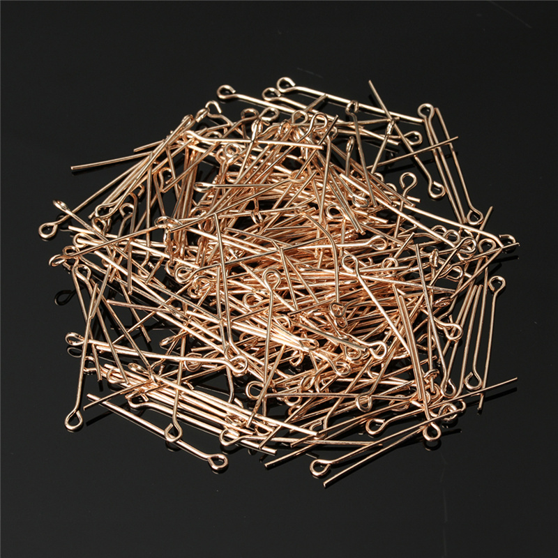 200 adet/grup 50mm Gül Altın R - Jewelry Making Eye Pins incelemesi ve fiyatı
