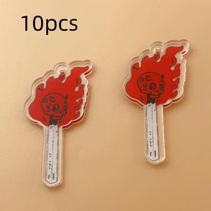 10 adet akrilik kafatası kolye - Jewelry Making Factory incelemesi ve fiyatı
