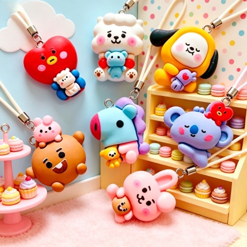 7 adet BT21 Reçine Karikatür F - Jewelry Making Factory incelemesi ve fiyatı
