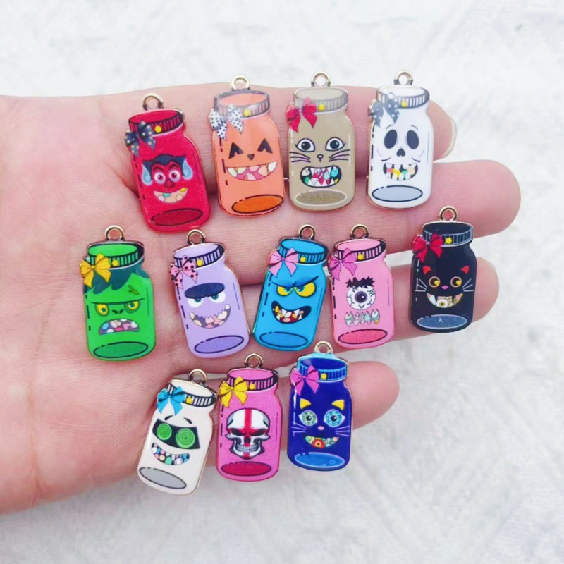 12 adet alaşımlı baskılı şişe  - Jewelry Making Pendants incelemesi ve fiyatı
