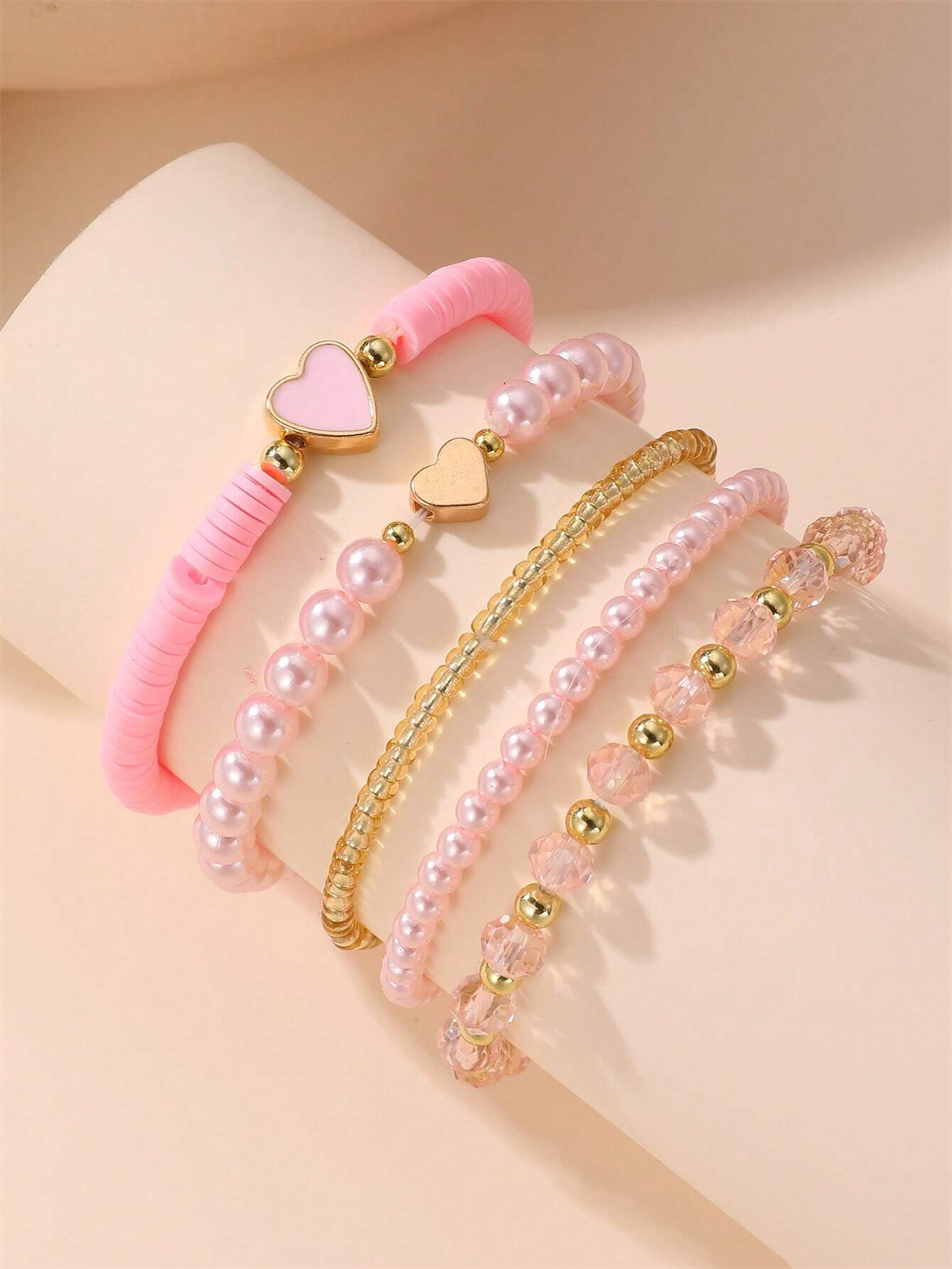 5 adet Pembe Kalp Çocuklar Bil - Jewelry Making Kits For Girls incelemesi ve fiyatı