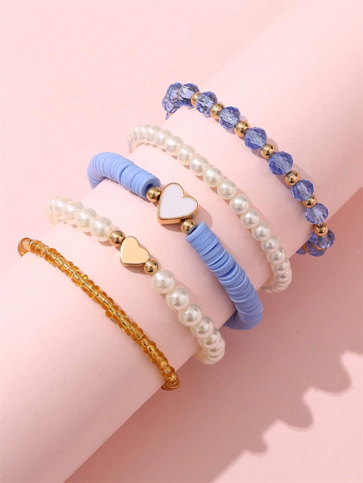5 adet Pembe Kalp Çocuklar Bil - Jewelry Making Kits For Girls incelemesi ve fiyatı