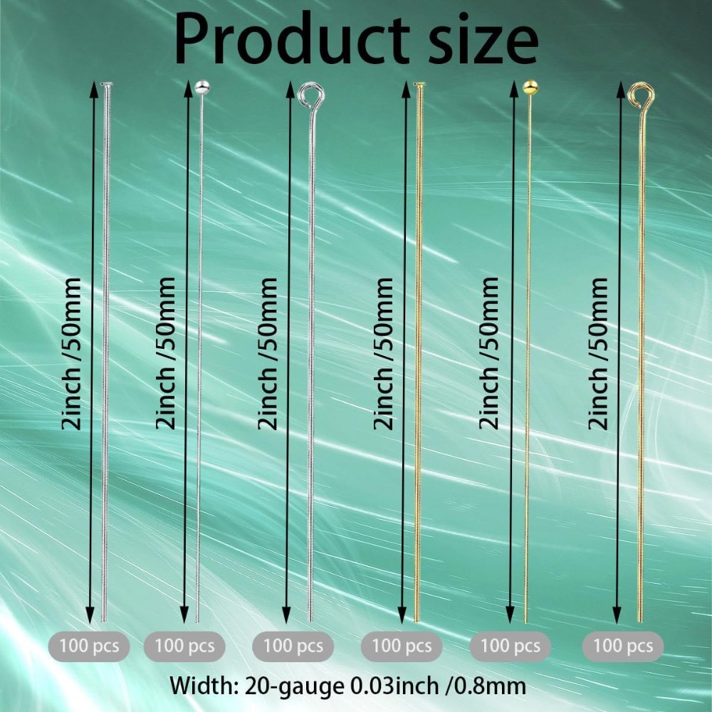 600 adet Düz Başlı Gözlü Boncu - Jewelry Making Eye Pins incelemesi ve fiyatı