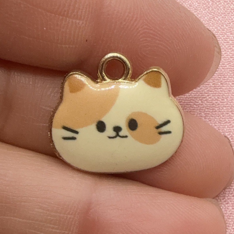 12 adet Baskılı Kedi Kafası Al - Jewelry Making Factory incelemesi ve fiyatı